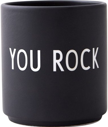 Design Letters Favourite Kop Sort - You Rock, Tøj & Bolig, Køkken & Bord, Krus & Kopper