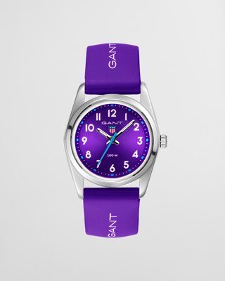 GANT - Graduate klokke med lilla silikonrem (2-6 år) winter grape