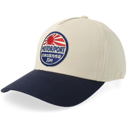 Gearshift - Beige adjustable Keps - Jdm Motorsport Stone/Navy Adjustable @ Hatstore