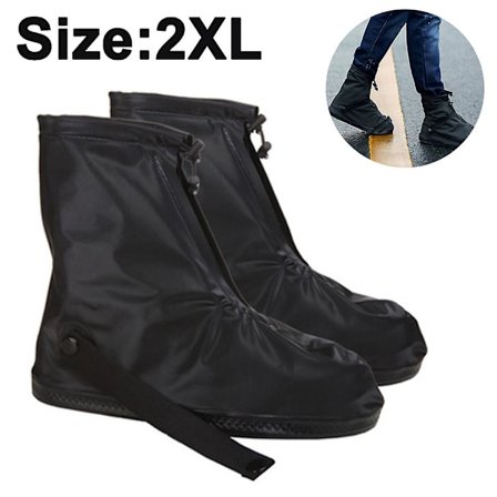 Vandtætte skoovertræk regnstøvler galoscher med lynlås og refleks