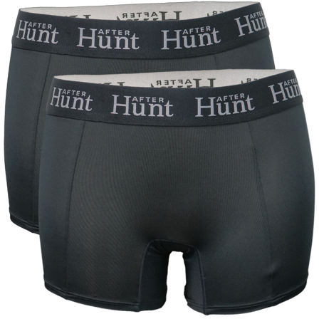 After Hunt Womens Boxer Underwear Long 2-pack Black