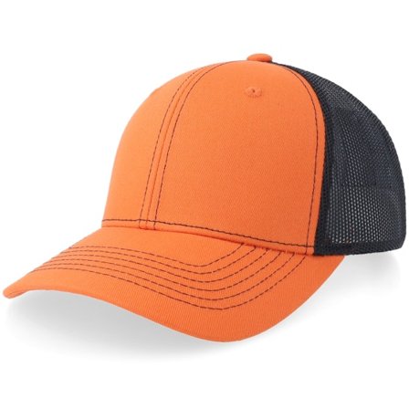 Equip - Oranje trucker Cap - Orange/Black Trucker @ Hatstore