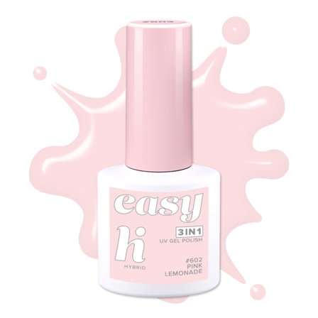 HI HYBRID Smalto semipermanente EASY 3in1 #602 Pink Lemonade 5ml - Smalto Gel e semipermanente