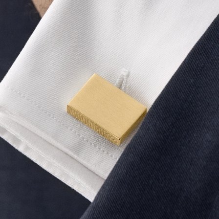 Suorakulmanmuotoiset Kullanväriset Matta Kalvosinnapit for Men