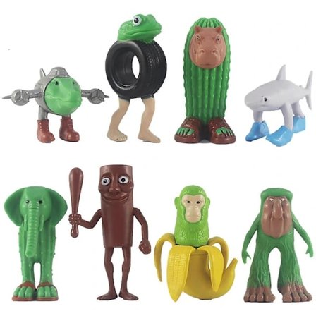 Tung Tung Tung Sahur Figurer, Tralalero Tralala Figur, Italienske Hjerne Røde Figurer (8 Deler)