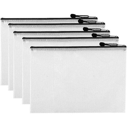 Mesh-blixtlåspåsar - Blixtlåsfilpåsar/vattentäta dokumentpåsar/plast