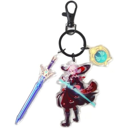 Genshin Impact Cosplay akryl nyckelringhänge 3,15x1,97tum