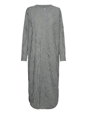 Crinckle Pop Rosaly Dress Dresses Shirt Dresses Grå Mads Nørgaard*Betinget Tilbud