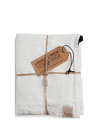 Lovely Linen Misty Kitchen Towel - White - 45X70CM