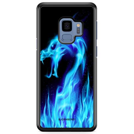 Bjornberry Skal Samsung Galaxy S9 - Blå Flames Dragon