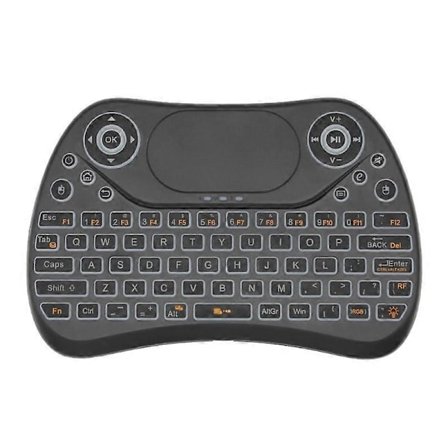 T2 PRO Mini-tangentbord med pekplatta, 7 LED-bakgrundsbelysning för Android TV-box, Smart-TV/PC_MGF