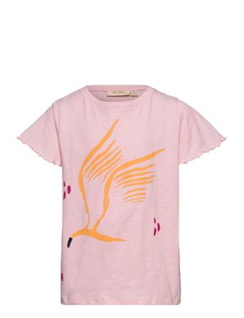 Sghelen Crane Ss Tee T-shirts Short-sleeved Rosa Soft Gallery*Betinget Tilbud