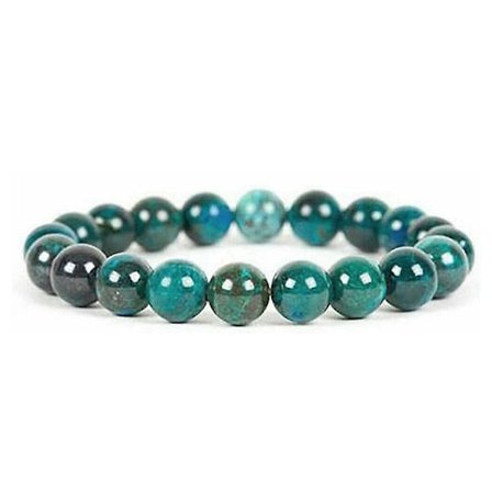 Diabetes Relief Chrysocolla Armband Chrysocolla 8mm Armband Naturlig