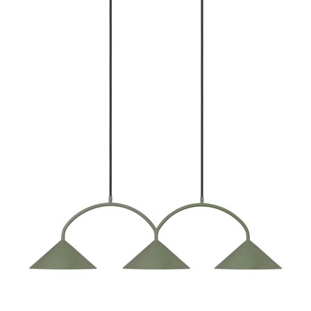 Globen lighting Curve 3 pendellampe, grønn