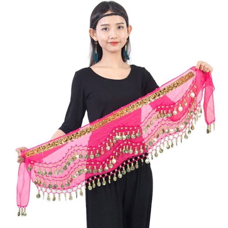 Magdansbälte Höfthalsduk ROSE RÖD