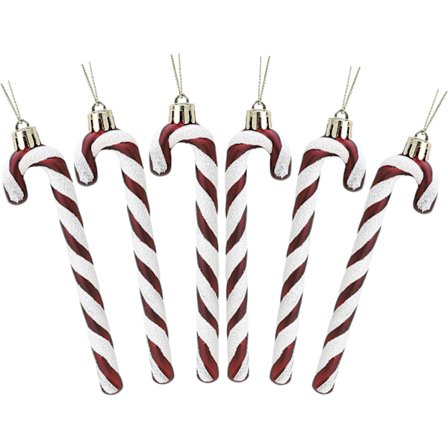 6-13 cm glittriga pepparkaksformade julgransdekorationer 6 st