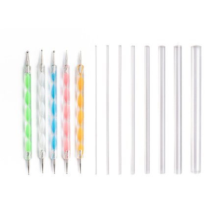 Mandala Værktøjer 13-delt sæt Polka Dot Maleri Stick Dot Drill Pen Akryl Dotted Stick Ler Værktøj