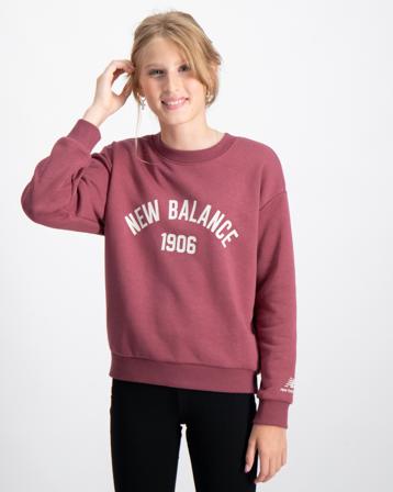 New Balance NB Essentials Varisty Fleece Crew Rot Pullover Unisex - Kidsbrandstore