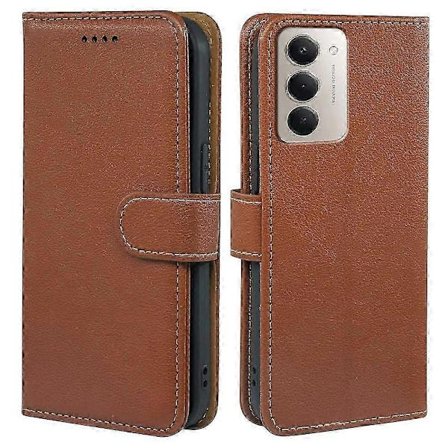 Kompatibelt etui til Xiaomi Redmi 15 5G RFID-pung PU-læder Litchi-tekstur Flip-telefonetui med magnetisk lukning_yux