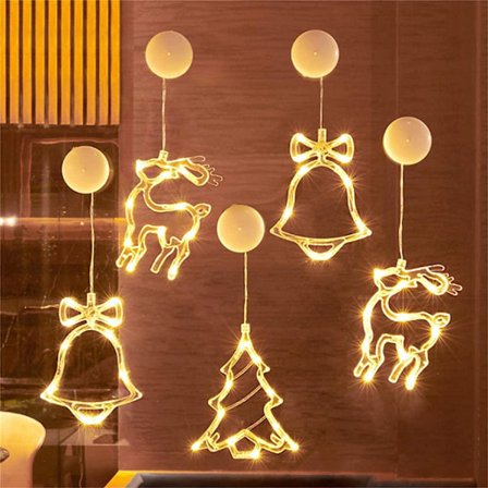 LED gardinlys, LED vindueslys med sugekop, billedbelysning, vindueslysekrone, lysgardin vindue LED, lyskæder, lysgardinlys,