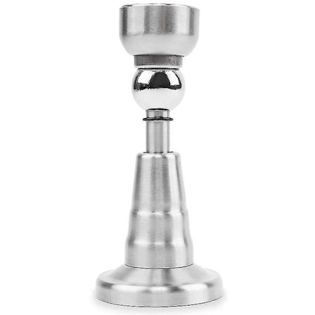 Magnetisk dørstopper med soft-catch - Børstet magnetisk stopper i rustfrit stål, krom, kraftig