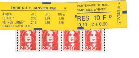 Frankrig 1990 - Frimærkehæfte YT 1502 - Postfrisk