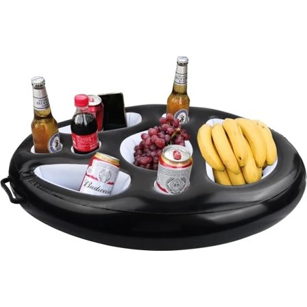 Flytende drikkeholder for basseng, boblebadtilbehør, 8 hull, svømmebassengtilbehør, drikkeflåter for basseng med luftpumpe