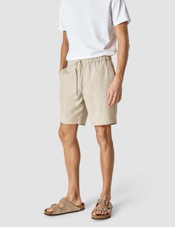 Shaping New Tomorrow - Tech Linen Elastic Shorts - Sandshell - Herre - 34/