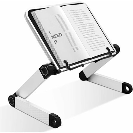 Bokstativ Lesepult Seng, Ergonomisk Justerbar Kokebokholder, Bokholder Seng med Fleksible Papirklemmer, Lesestativ