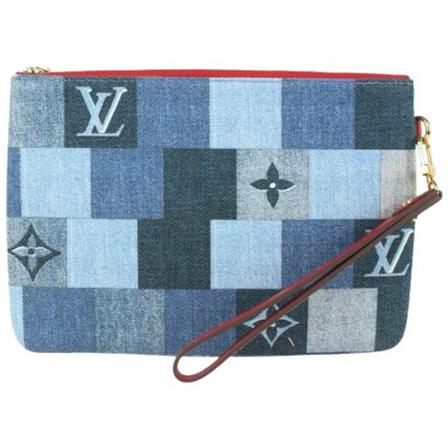 Louis Vuitton Vintage, Pre-owned Canvas louis-vuitton-bags Blauw, Dames, Maat:ONE Size