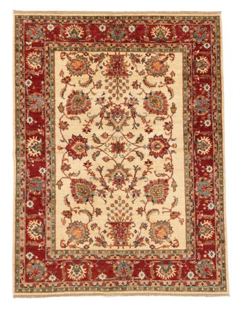 Handgeknüpft Ziegler Fine 174X228 Wollteppich Braun/Orange