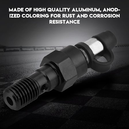 M10x1.0mm Motorsykkel Bremse Hovedsylinder Caliper Lufteskrue Nippel Banjo Bolt Støvhette Svart