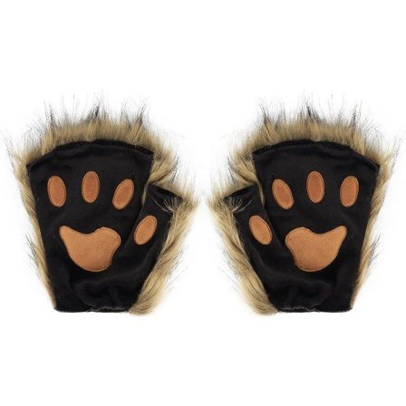 Faux Fur Cat Claw Gloves: Halloween & Christmas Cosplay Accessoarer