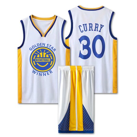 NBA Basketball Uniform GSW White Suit-Nr. 30 Curry