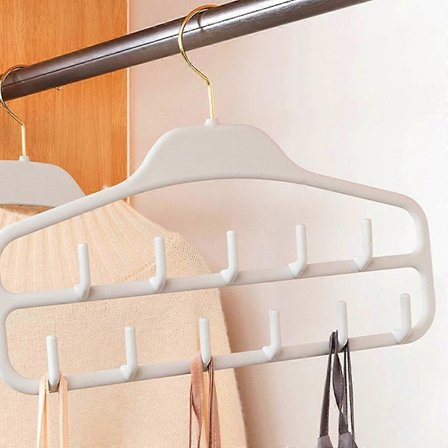 Bæltebøjle til skab, robust bælteorganisator med 360 graders rotation, 11 store robuste bæltekroge, skridsikker gummibelagt opbevaring til bælter, 