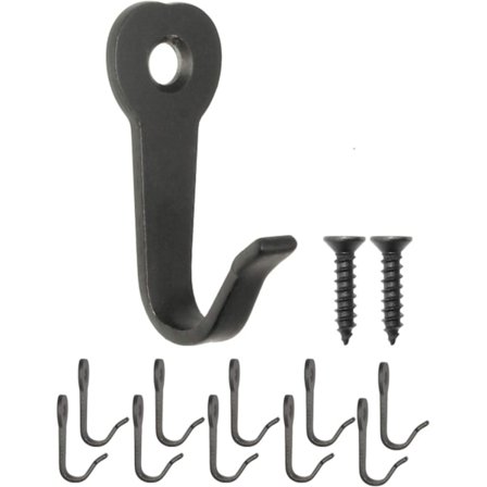 10-pack Klassiska Garderobskrokar, Järnkrokar, Metallkrokar, Pi,ZQKLA