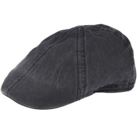 Stetson - Grå flatcap Keps - Texas Organic Cotton Dark Grey Flat Cap @ Hatstore