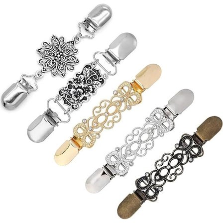 Cardigan Clip 5 Deler Skjerf Clip Brosje Clip Cardigan Lukking Cardigan Clip Kvinner Vintage Cardigan Skjerf Clips Sklisikker Fast Spenne Cardigan Pin