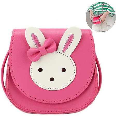 Jente skuldertaske, barn søt hare crossbody veske håndveske mini prinsesse messenger vesker lommebok med justerbart belte for barn jenter-JIE DB