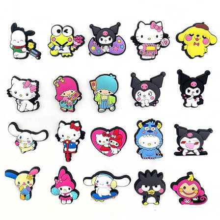 20 stk. Sanrio skosjarm for Croc-tå dekorasjon, sandaler tilbehør