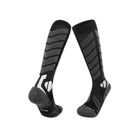 Professionelle Skisokker: Varme Merinouldssokker til Vintersport, Åndbare og Hurtigtørrende Skisokker til Herre og Dame Black L