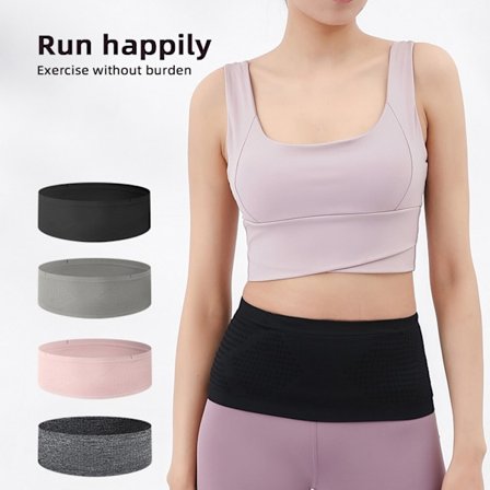 Dold midjeväska Bärbar svettabsorberande ficka för gym cykling löpning