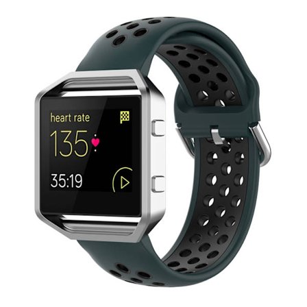 Udskiftelige Sport To-Tone Silikoneremme Kompatible med Fitbit Versa 2 / Versa / Versa Lite / Blaze