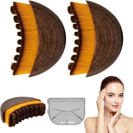 2-pak lymfatiske ansigtsbørster til tør børstning og drænage, skånsomme til daglig brug