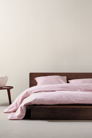 Jotex - Percale Dynetrekksett Dobbeltseng Økologisk Pudderrosa - ZACK - Kjøp Dobbeltseng hos Jotex