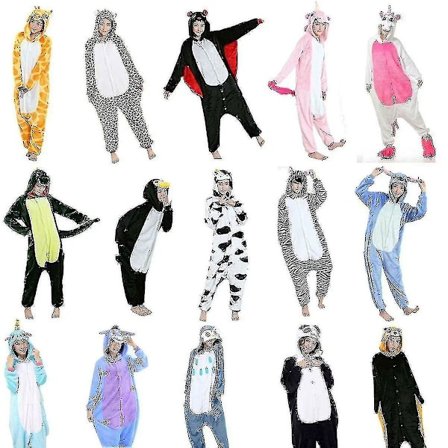 Unisex Vuxen Kigurumi Djurkaraktär Kostym Bodysuit Pyjamas Fancy 1onesie1