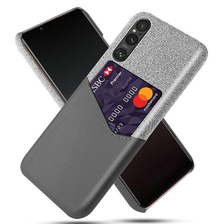 Bofink Sony Xperia 1 V skal med korthållare - Silver/Grå