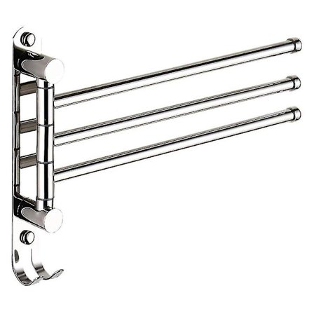 Veggmontert svingbar håndklestang i rustfritt stål