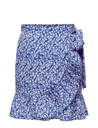 Onlolivia Wrap Skirt Wvn Noos Blue ONLY