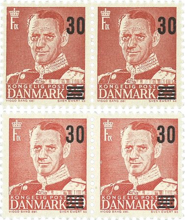Danmark 1955 - AFA 364+364x - 2 parstykker - Postfrisk